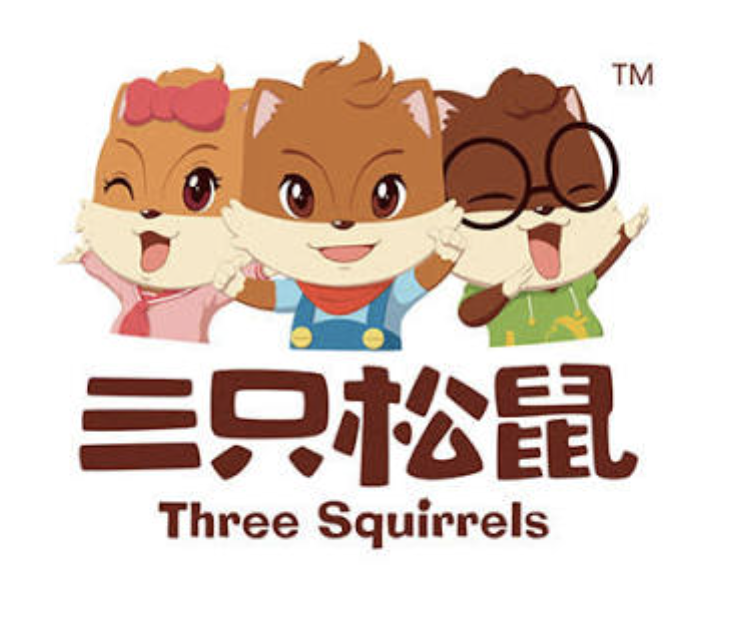 Three Squirrels logo